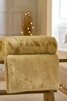 Image of Churchill Supersoft Faux Fur Quilted Throw