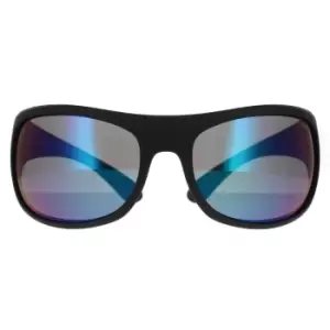 Image of Wrap Matte Black Green Mirror Polarized