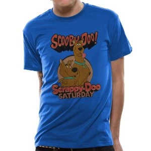 Image of Scooby Doo - Scooby And Scrappy Mens Medium T-Shirt - Blue