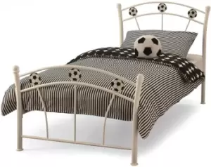 Image of Serene Soccer Football 3ft Single White Metal Bed Frame