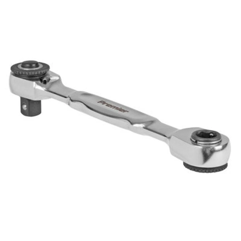 Image of Sealey Premier Double Ended 1/4" Square and Hex Ratchet Handle Drive: Combination