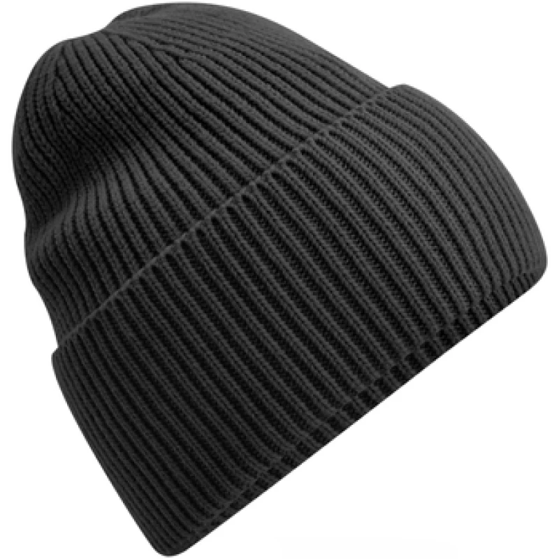 Image of Beechfield Beechfield Men Cuffed Oversized Beanie in Charcoal Charcoal One Size Male 5063300943267