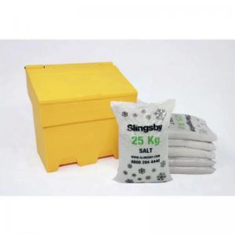 Image of ESE Direct 170L Stackable Grit Bin with Salt 395104 Grit Bins