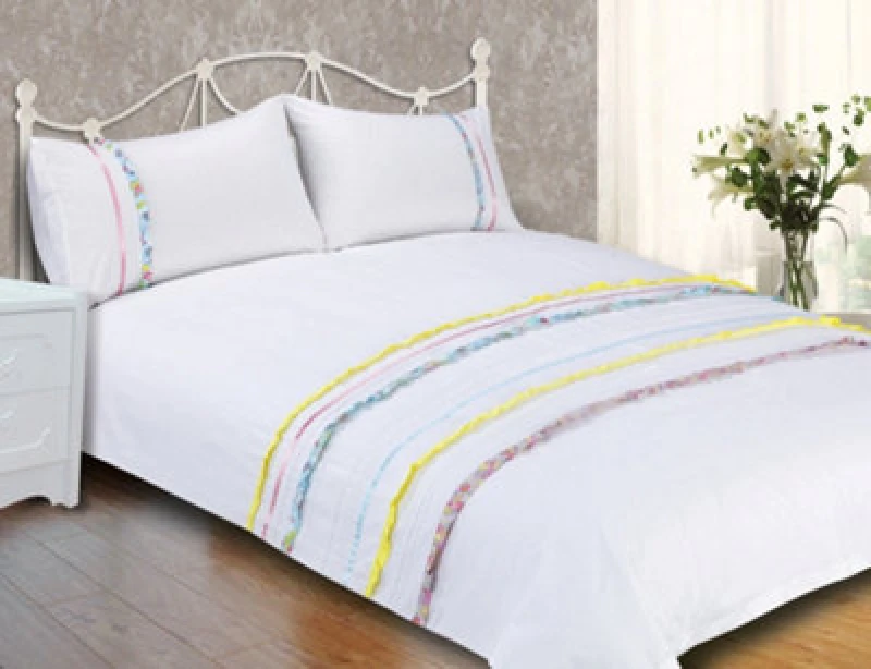 Image of Intimates Modern Style Applique Design Bedroom Decor, Button Enclosure, Easy-Care, Wrinkle-Resistant, Machine Washable - Multicolour