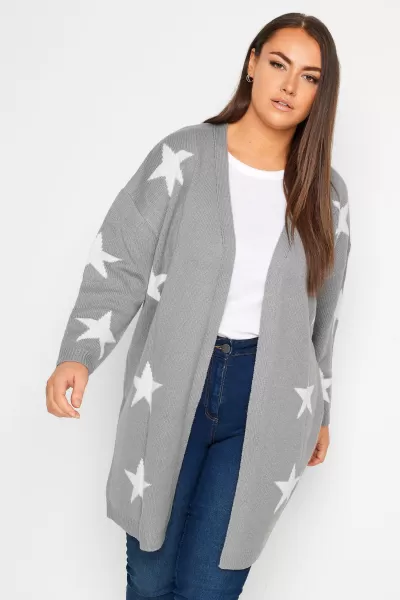 Image of Printed Longline Cardigan